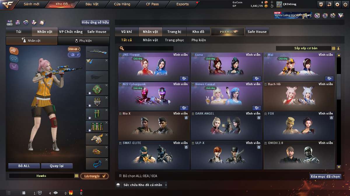 shop acc cf uy tin gia re